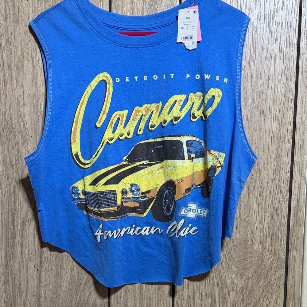 Camaro Blue Sleeveless Corptop